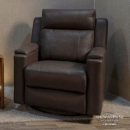 THOMAS PAYNE® RV Swivel Glide Recliner - Millbrae – Luxurious, Comfortable RV Recliner – Easy-to-Clean PolyHyde® Vinyl Fabric – High-Density Foam Interior for Extra Comfort – 2020129853