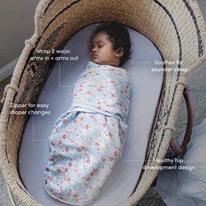 aden + anais, Cotton Knit Baby Wrap, Newborn Wearable Swaddle Blanket, 3 Pack, Winnie, 0-3 Months