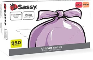 sassy 250ct diaper sacks- lavender