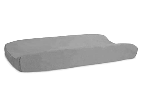Delta Children Contoured Changing Pad with Plush Cover, Grey