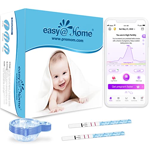 Easy@Home Ovulation Test Predictor Kit : Accurate Fertility Test for Women (Width of 5mm), Fertility Monitor Test Strips, 50 LH Strips