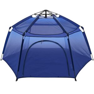 alvantor kids tents pop up play tent indoor outdoor playhouse for babies toddlers children camping playground playpen play yard 7'x7'x44 h navy patent