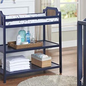 Suite Bebe Brees Changing Table in Midnight Blue and Vintage Walnut