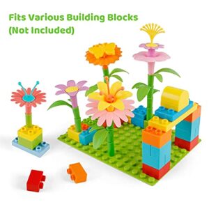 STEM Toddler Toys for Age 3 4 5 6 Year Old Girls - Flower Garden Building Toys for Preschool Educational Activity, Birthday Gifts and Stacking Learning Playset, Floral Gardening Pretend kit (150pcs)