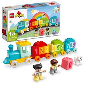 lego duplo my first number train - learn to count 10954 building toy; introduce boy and girl toddlers age 2,3,4,5 year old to numbers and counting; new 2021 (23 pieces)