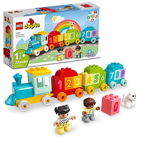 LEGO DUPLO My First Number Train - Learn to Count 10954 Building Toy; Introduce Boy and Girl Toddlers Age 2,3,4,5 Year Old to Numbers and Counting; New 2021 (23 Pieces)