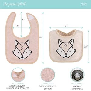 The Peanutshell Terry Bib Set for Baby Boys or Girls, 8 Pack Unisex Set for Feeding, Teething, Drooling