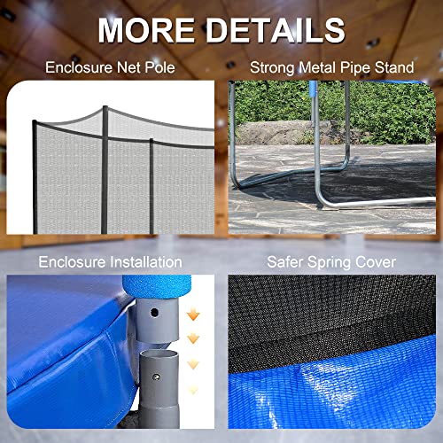 BestMassage 12FT Trampoline with Ladder and Safety Enclosure Net Jump Trampoline Outdoor PVC Spring Cover for Children and Adults