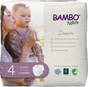 bambo nature premium baby diapers (sizes 0 to 6 available), size 4, 162 count