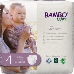 Bambo Nature Premium Baby Diapers (SIZES 0 TO 6 AVAILABLE), Size 4, 162 Count