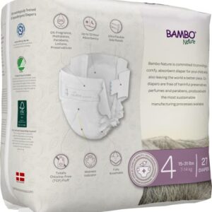 Bambo Nature Premium Baby Diapers (SIZES 0 TO 6 AVAILABLE), Size 4, 162 Count