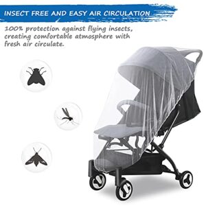 Baby Mosquito Net for Stroller, Durable Bug Net for Stroller, Bassinets, Cradles, Playards, Pack N Plays and Portable Mini Crib, Portable & Durable Baby Insect Netting