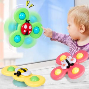 narrio travel toys , suction cup spinner infant baby toys 12-18 months, first easter birthday gifts girl toys, spinning top sensory toys for toddlers age 1-3 year old boy