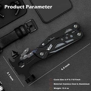 [Upgraded Hammer Multitool] Gift for Men Dad Husband Brother Boyfriend Boys,16-in-1 Hammer Multi-Tool,Personalized Men Gift for Christmas Present Stocking Stuffer, Cool Birthday Gift Idea for Men Son