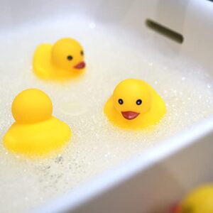 CICITOYWO Yellow Rubber Ducks, 10pcs Preschool Bath Toys Bathtub Floating Squeaky Duckies Gift for Baby Shower Infants Kids Toddler Party Decoration