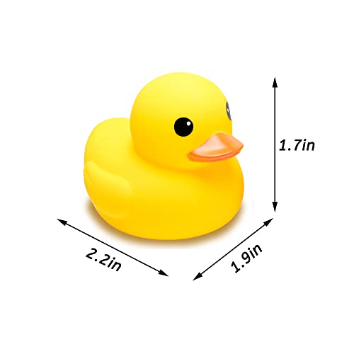 CICITOYWO Yellow Rubber Ducks, 10pcs Preschool Bath Toys Bathtub Floating Squeaky Duckies Gift for Baby Shower Infants Kids Toddler Party Decoration