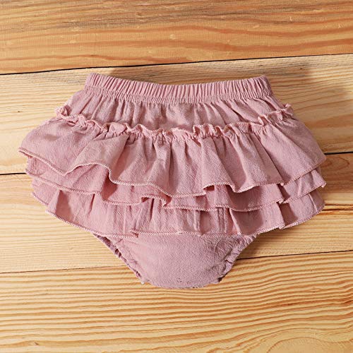 Dimoybabe Baby Girl Clothes Stuff Newborn Infant Summer Cute Outfit Cotton Ruffle Short Sleeve Romper + Floral Pants + Headband White Pink Baby Sister 0-3 Months 70CM