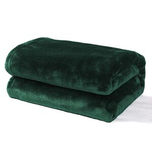 exclusivo mezcla soft lightweight fleece baby blanket throw blanket for boys, girls, toddler and kids nap blankets for crib bedding, nursery, and security (40x50 inches, forest green)