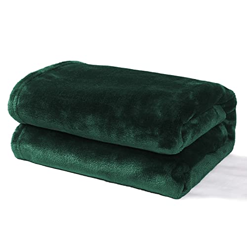 Exclusivo Mezcla Soft Lightweight Fleece Baby Blanket Throw Blanket for Boys, Girls, Toddler and Kids Nap Blankets for Crib Bedding, Nursery, and Security (40x50 inches, Forest Green)