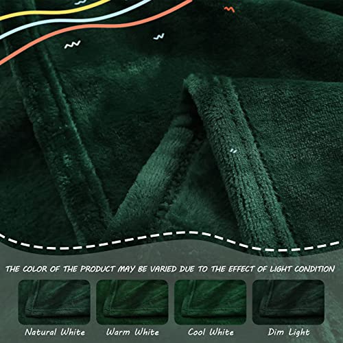 Exclusivo Mezcla Soft Lightweight Fleece Baby Blanket Throw Blanket for Boys, Girls, Toddler and Kids Nap Blankets for Crib Bedding, Nursery, and Security (40x50 inches, Forest Green)