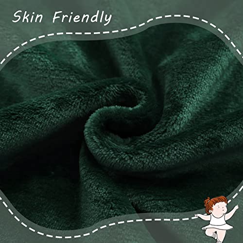 Exclusivo Mezcla Soft Lightweight Fleece Baby Blanket Throw Blanket for Boys, Girls, Toddler and Kids Nap Blankets for Crib Bedding, Nursery, and Security (40x50 inches, Forest Green)