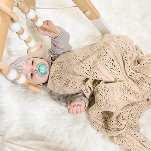 LAWKUL Neutral Baby Blankets Cotton Baby Girl Receiving Blankets Infant Swaddle Baby Blanket Newborn Gender Neutral Nursery Decor Size 40x30 Inches