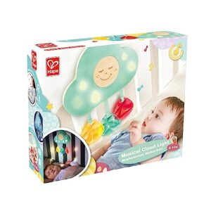 Hape Baby Crib Mobile Toy with Lights & Relaxing Songs| 10 Types of Soothing Sleep Sound for Crib Mobile| Adjustable Night Light for Baby from Birth and Up