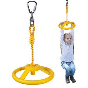 oyocool ninja wheel obstacle for kids adults 360 degrees rotating joint jungle gym monkey wheel course outdoor indoor playground backyard warrior obstacle course slacking line