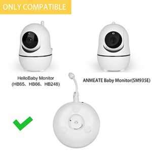 iTODOS Baby Monitor Mount for HelloBaby HB65/HB66/HB248,ANMEATE SM935E Baby Monitor Camera, Versatile Twist Mount Without Tools or Wall Damage --White