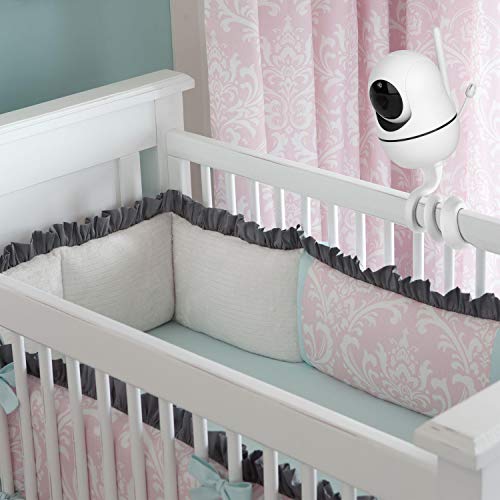 iTODOS Baby Monitor Mount for HelloBaby HB65/HB66/HB248,ANMEATE SM935E Baby Monitor Camera, Versatile Twist Mount Without Tools or Wall Damage --White