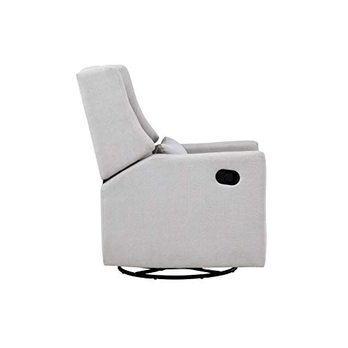 Suite Bebe Pronto Gliding Swivel Recliner, 29x35x40.5 Inch (Pack of 1), Blanco White Fabric