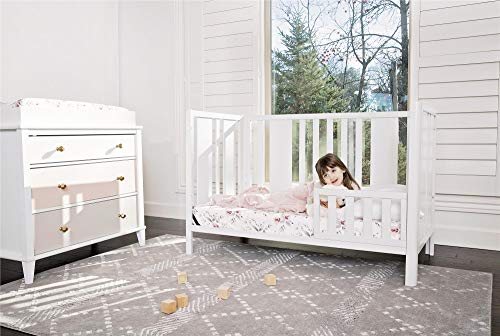 Little Seeds Haven Toddler Guard Rail, Nursery Furniture, White