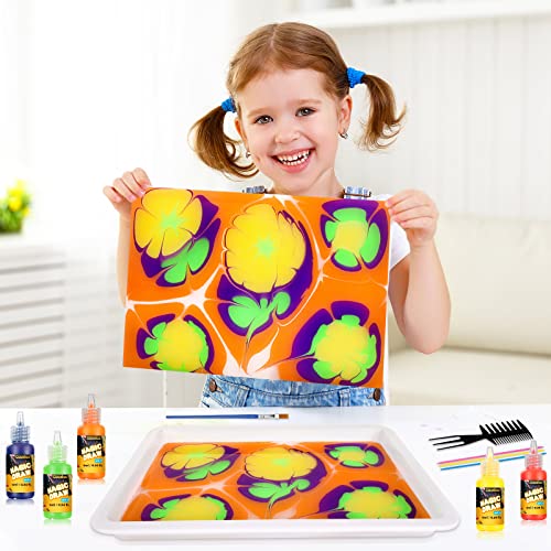 Water Marbling Paint for Kids - Arts and Crafts for Girls & Boys Crafts Kits Ideal Gifts for Kids Age 3-5 4-8 8-12