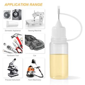 EXCEART 10 Pcs Needle Tip Glue Bottles 10ml Precision Refillable Squeeze Tip Applicator Empty Needle Plastic Bottle for DIY Craft