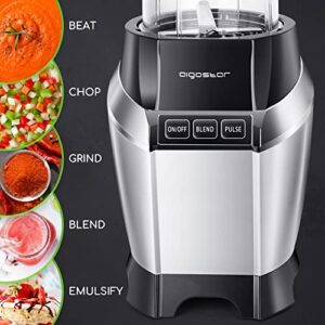 Aigostar 1000W Bullet Blender for Shakes and Smoothies, Personal Blender for Kitchen, Smoothie Blender Juice Licuadora for Crushing Ice Puree Frozen Fruit, Countertop Blender & 24 oz 20 oz To-Go Cups