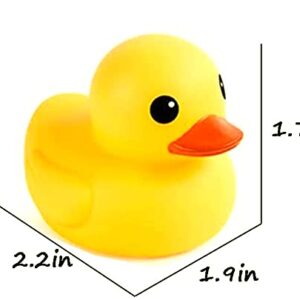 umbresen Yellow Rubber Ducks Preschool Bath Toys Bathtub Duckies Gift for Baby Shower Infants Toddlers Car Pool Float Halloween Adults Party Favors Carnival Decorations (Small Yellow 2.2''-12pcs)