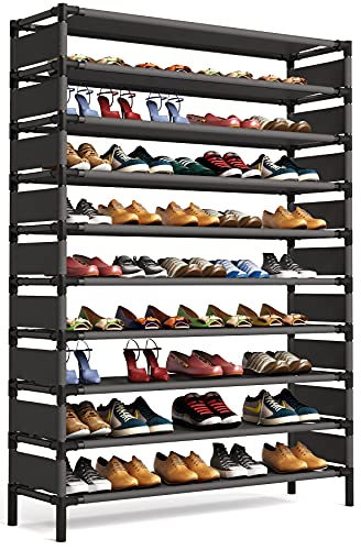 Tribesigns 10 Tiers Shoe Rack, Large Capacity Shoe Organizer, Shoe Shelf for 50 Pair, Large Shoe Rack, Extra Large Shoe Shelf