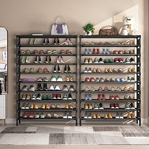 Tribesigns 10 Tiers Shoe Rack, Large Capacity Shoe Organizer, Shoe Shelf for 50 Pair, Large Shoe Rack, Extra Large Shoe Shelf