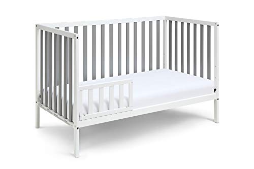 Baby Cache Suite Bebe Deux Remi Island Toddler Guard Rail in White, Natural (27975-WH)