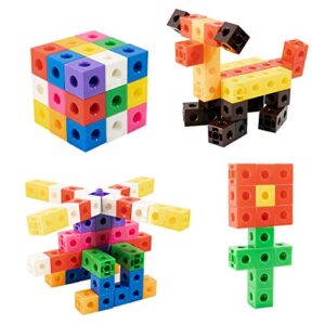 TOYLI 100 Piece Linking Cubes Set for Counting, Sorting, STEM, Connecting Blocks Math Links Manipulatives Educational Toy for Preschool, Kindergarten, Homeschool