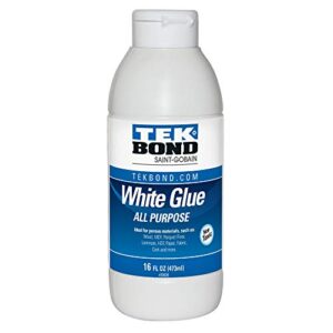 tekbond glue, all purpose white glue for crafts,professional and household use, wood and more, 16oz (pack of 1)
