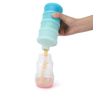 Accmor 2pcs Baby Milk Powder Formula Dispenser, Formula Dispenser On The Go, Stackable Formula Container for Travel, Non-Spill Baby Snack Storage Container, BPA Free