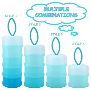 Accmor 2pcs Baby Milk Powder Formula Dispenser, Formula Dispenser On The Go, Stackable Formula Container for Travel, Non-Spill Baby Snack Storage Container, BPA Free
