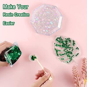 Renfio 1.75 Oz 50g Weed Leaf Confetti Glitter Leaves Flakes Shape Shiny Sequin Glitters Resin Sparkle Chunky Sequins for DIY Mold Art Nail Artwork Holiday Decoration - Grass Green