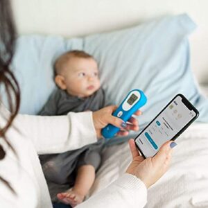 Kinsa QuickScan Smart Thermometer - No-Touch, Contactless Digital Forehead Thermometer for Babies, Kids, Adults - Works with a Smartphone App to Track Family Health & Offer Symptom Advice