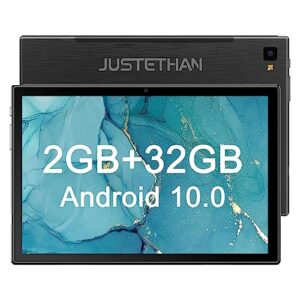 justethan android tablet, upgraded google certificated 10 inch tablet with octa-core, 32gb storage can be expanded to 128gb, 13mp+5mp dual camera, 1280x800 ips hd display, latest model 2023, black