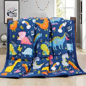 HAOWANER Minky Toddler Weighted Blanket 3lbs, Soft Baby Weighted Blanket for Toddler, Kids Weighted Blanket 3 Pounds, 3lb Weighted Blanket for Toddler, Crib Weighted Baby Blanket for Child, Dinosaur