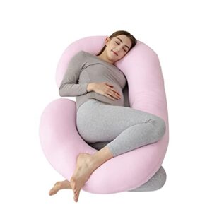 yuantian pregnancy pillow, for pregnant woman c-shape full body pillow and maternity support (jersey cover)- support for back, hips, legs, belly for pregnant women