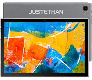 justethan android tablet, octa-core upgrade google certificated 5g wi-fi 10 inch tablets, with 2gb ram, 32gb storage (128gb expansion), 13.0mp camera and bluetooth 5.0, latest model 2023, gray