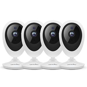 wansview indoor security camera 4pcs, 1080phd wifi indoor camera, baby camera, baby monitor, pet camera, realtime alert two-way audio night vision, compatible with alexa